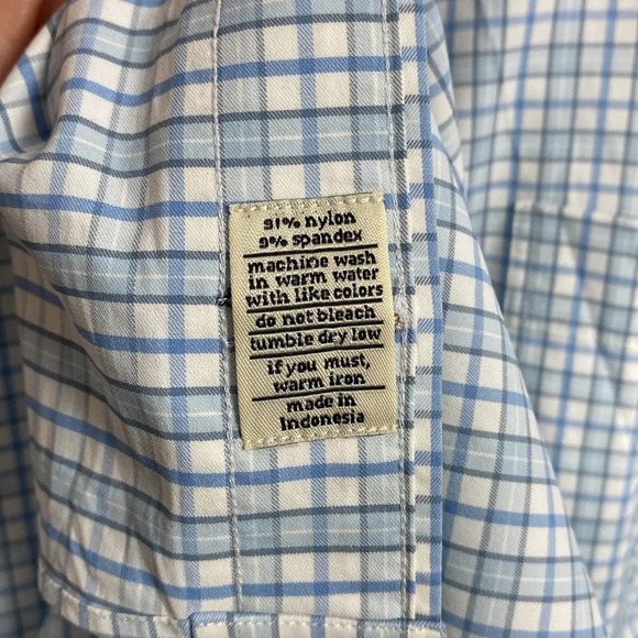 Genteal Fremont Softouch® Performance Sport Shirt in Adriatic blue plaid XXXL - Picture 12 of 13